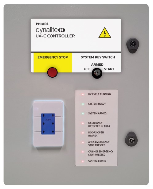 Sistema de control UV-C Philips Dynalite para la desinfección de superficies