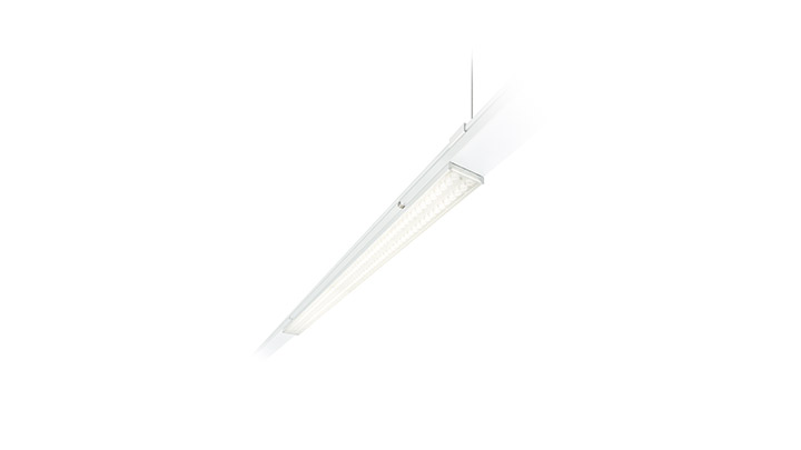 Maxos fusion de Philips Lighting: reduce los costes de iluminación de almacenes mediante un sistema de LED montados en carriles con sensores integrados.