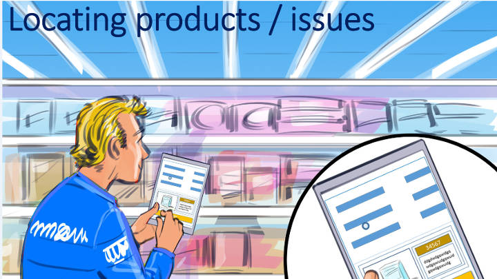 localización de productos/problemas: seguimiento de posicionamiento interior