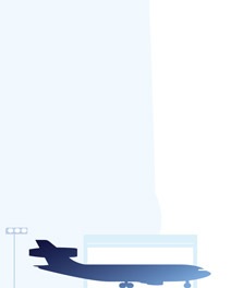 Ilustración de una sección de la zona de operaciones del aeropuerto con un avión aparcado